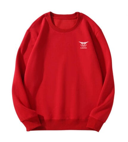 Cotton composite fleece sweatshirt with a small dropped shoulder and crew neck design