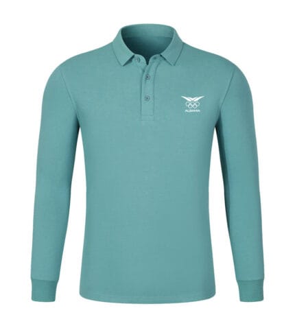 New Long Sleeve Collared Polo Shirt
