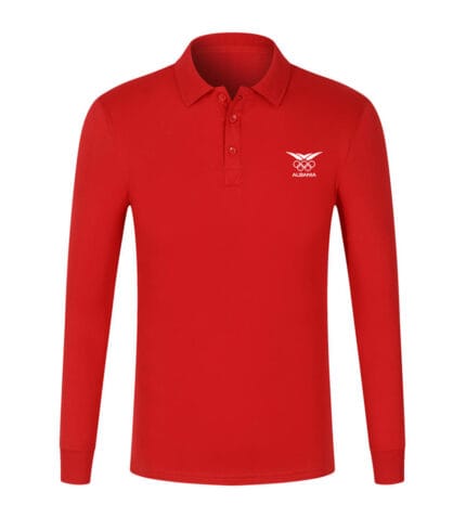 Combed Long Staple Cotton Collared Long Sleeve Polo Shirt