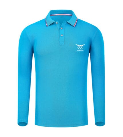 TianDa Series Combed Ice-Ion Heathered Long Sleeve Collared Polo Shirt​